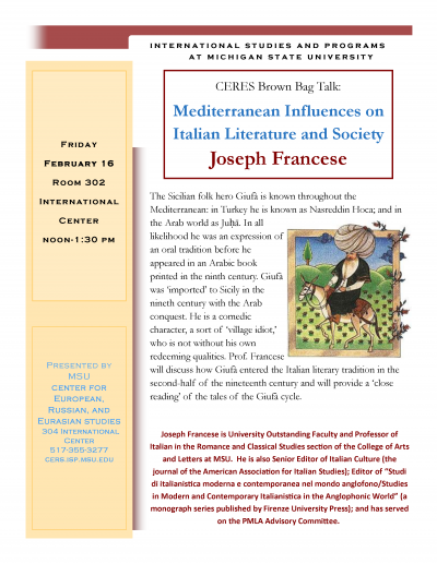Mediterranean Influences on Italian Literature and Society 2-16-17.png